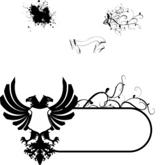 eagle crest emblem copyspace illustration collection in vector format