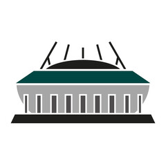 Isolated build covered stadium vector illustration