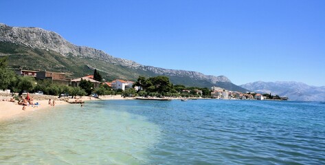 lovely bay of Kastella, Croatia - obrazy, fototapety, plakaty