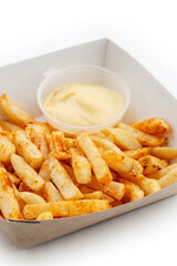 french fries with sauce