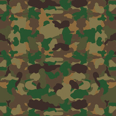 Lizenzfreies Camouflage Muster von verschiedenen Naturfarben. Solch ein Tarnmuster wird vor allem beim Milit&auml;r genutzt. Auch in der Mode gibt es diese Farbmuster.