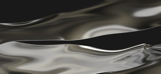 Black background with 3d shape. 3d illustration, 3d rendering.