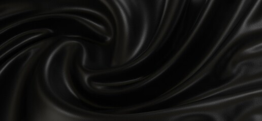 Abstract black wave paper cut design. Background
