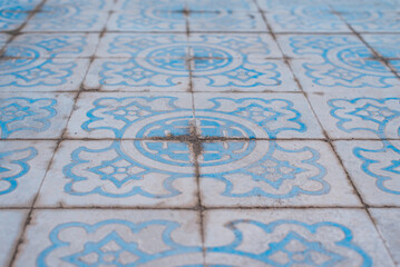classic mosaic ceramic tile pattern vintage tiles background