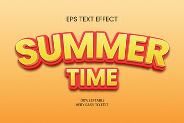 Summertime 3D vector text style effect
