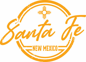 Naklejka premium Santa Fe New Mexico City Stamp