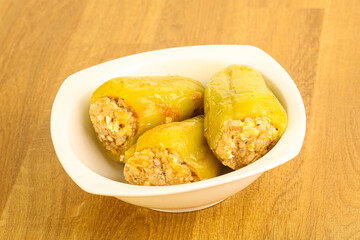 Bell Bulgarian pepper stuffed meat