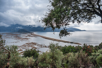 Iztuzu Beach view from Hill in Dalyan of Turkey