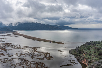 Iztuzu Beach view from Hill in Dalyan of Turkey