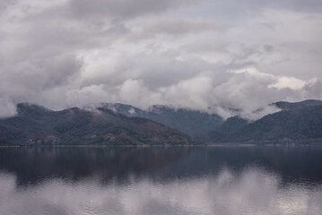 Fototapeta na wymiar Koycegiz lake scenic landscape view