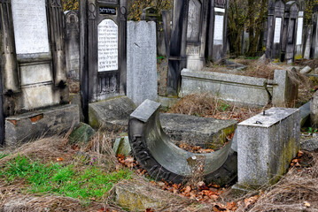Jewish Cemetery in Lodz on Bracka street, one of biggest Jewish cemetery in Europe, during WW II...