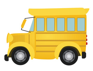 Yellow school bus. vector illustration