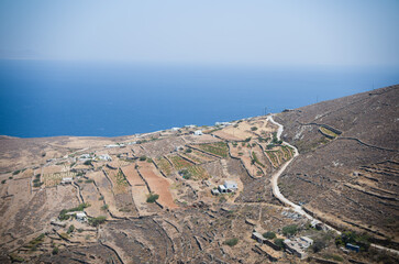 Sa Michalis Saint Michael village, at the north side Apano Meria of Syros island, Cyclades, Greece