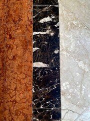 tile floor walk marble natural stone three colors