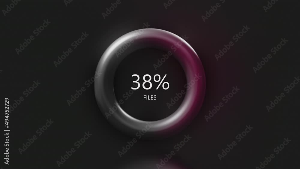 Poster a ring in abstraction on a gray background. motion. the loading ring in percentages along which the 