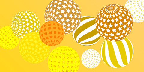 Retro 3d illustration abstract balls, great design for any purposes.