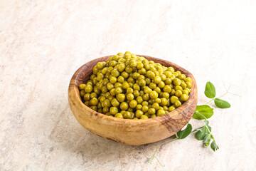 Marinated Green peas in the bowl