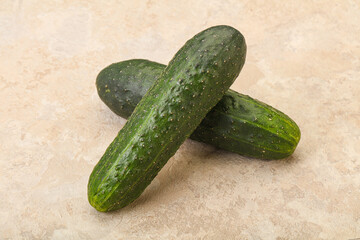 Ripe organic natural green cucumber