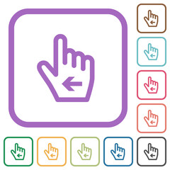 Obraz premium Hand cursor left outline simple icons