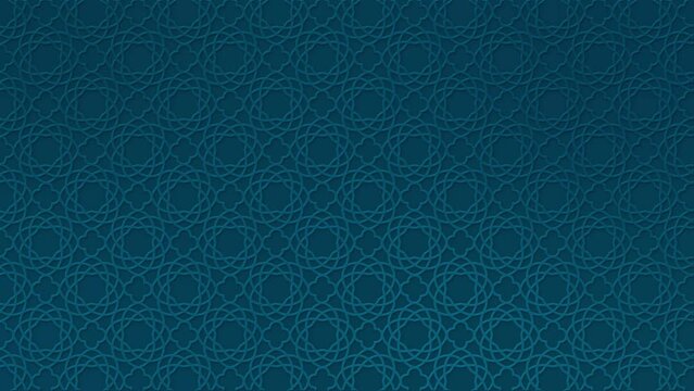 Animated traditional Turkish blue ornament loopable background. Great for creating a festive Ramadan mood in your videos. 4K