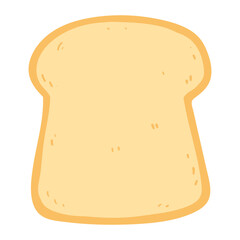 Isolated slice of bread bakery product Vector