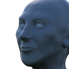 mannequin head isolated 3d