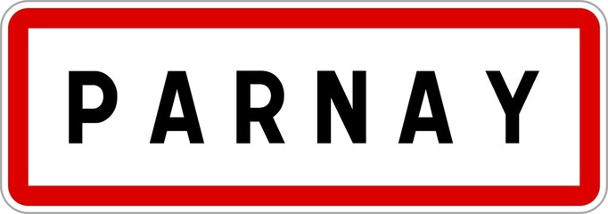 Panneau entrée ville agglomération Parnay / Town entrance sign Parnay