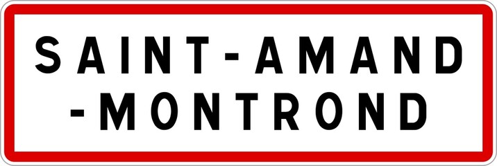 Panneau entrée ville agglomération Saint-Amand-Montrond / Town entrance sign Saint-Amand-Montrond
