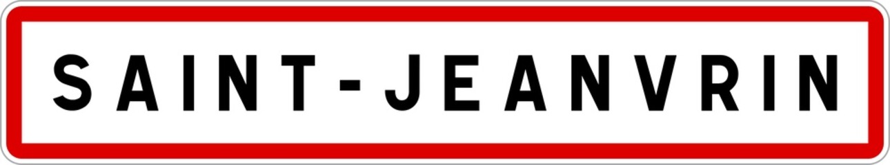 Panneau entrée ville agglomération Saint-Jeanvrin / Town entrance sign Saint-Jeanvrin
