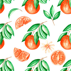 seamless pattern with oranges