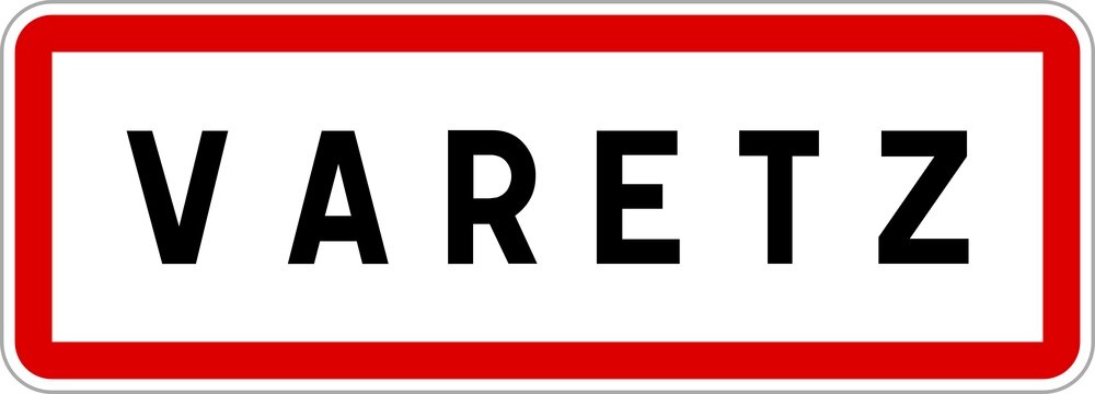 Panneau entr&eacute;e ville agglom&eacute;ration Varetz / Town entrance sign Varetz
