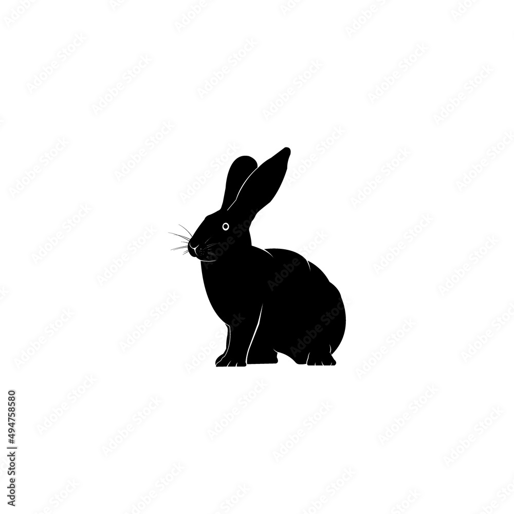 Wall mural rabbit icon