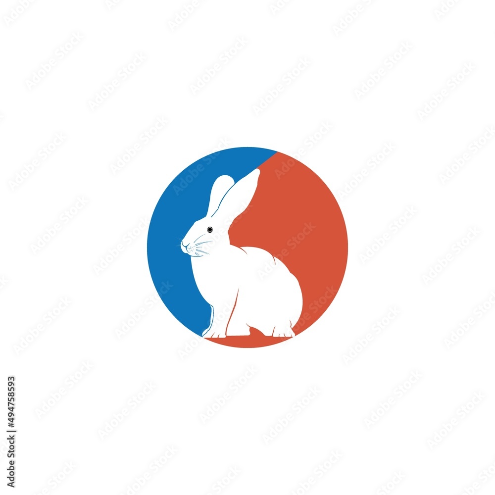 Sticker rabbit icon