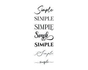 simple in the 7 different creative lettering style
