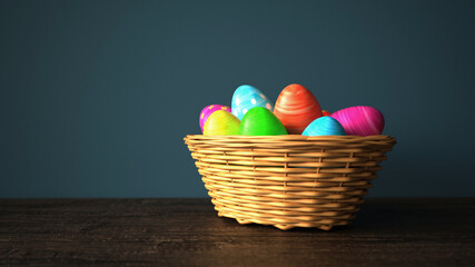 Easter Basket On Table