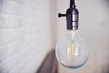 Modern edison lamp on a cord