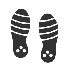 Footwear black print isolated on white background