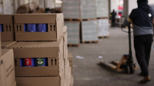 Distribution storehouse. Heavy load moving service. Handy man move action. Hand transportation method by cart. Luggage delivery on tourist trips.