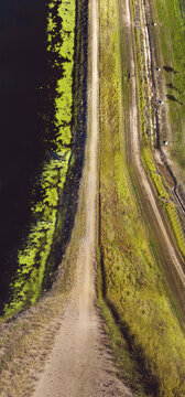Droneception Image Manipulation Of A Bending Dam Wall
