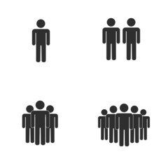 Man Icon vector. Simple flat symbol.