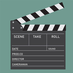 Obraz premium movie clapper board vector illustration 