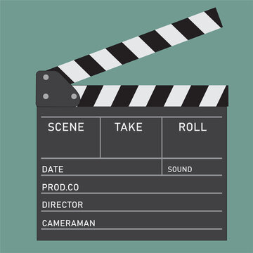 movie clapper board vector illustration 
