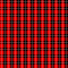 Red and BLACK Scotland textile seamless pattern. Fabric texture check tartan plaid. Abstract geometric background for cloth, card, fabric. Monochrome graphic repeating design. Modern squared ornament.