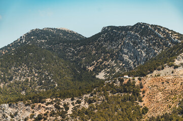 Landscape of Rhodes, Greece in the summer