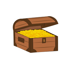Treasure of Pirates Chest with Gold 