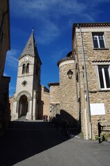 Fototapeta na wymiar Church in Lamastre in Ardeche in France, Europe