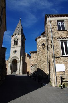 Church in Lamastre in Ardeche in France, Europe