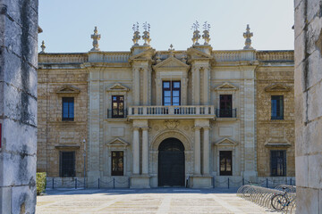 Obraz premium Facade of the Royal Tobacco Factory of Seville in Andalusia, Spain 