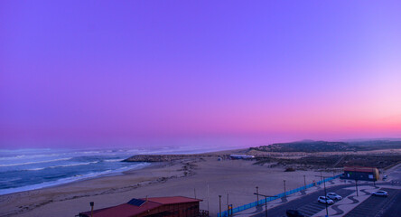 Sonnenuntergang in Vieira de Leiria, Portugal