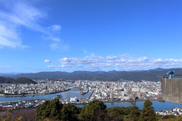 Obraz premium 五台山展望台からの眺望 秋 （高知県 高知市）